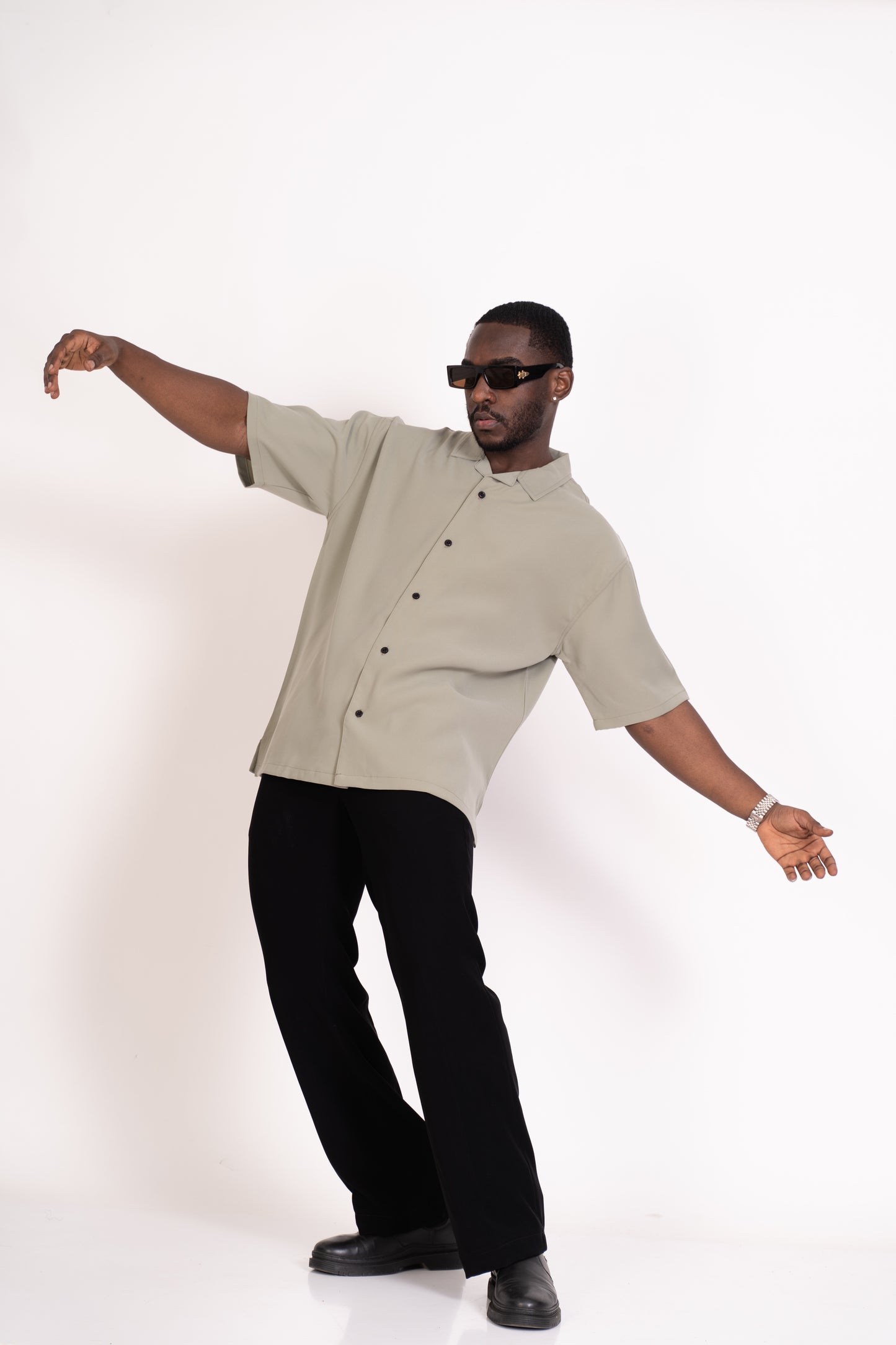STRADA CLUB Bowling Shirt - Sage Green - STRADA