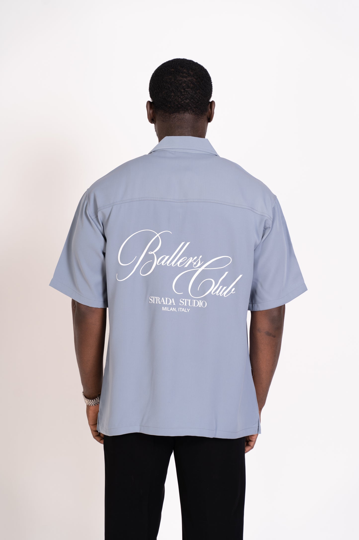 STRADA CLUB Bowling Shirt - Ocean Blue - STRADA