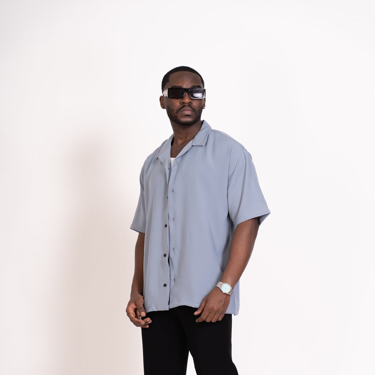 STRADA CLUB Bowling Shirt - Ocean Blue - STRADA