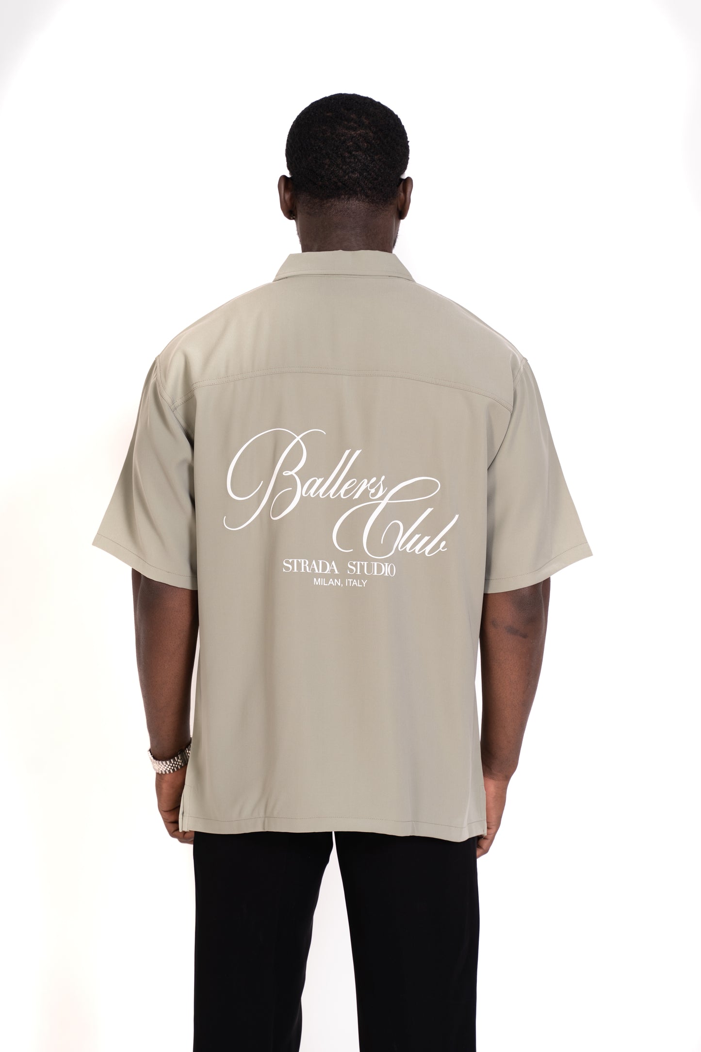 STRADA CLUB Bowling Shirt - Sage Green - STRADA