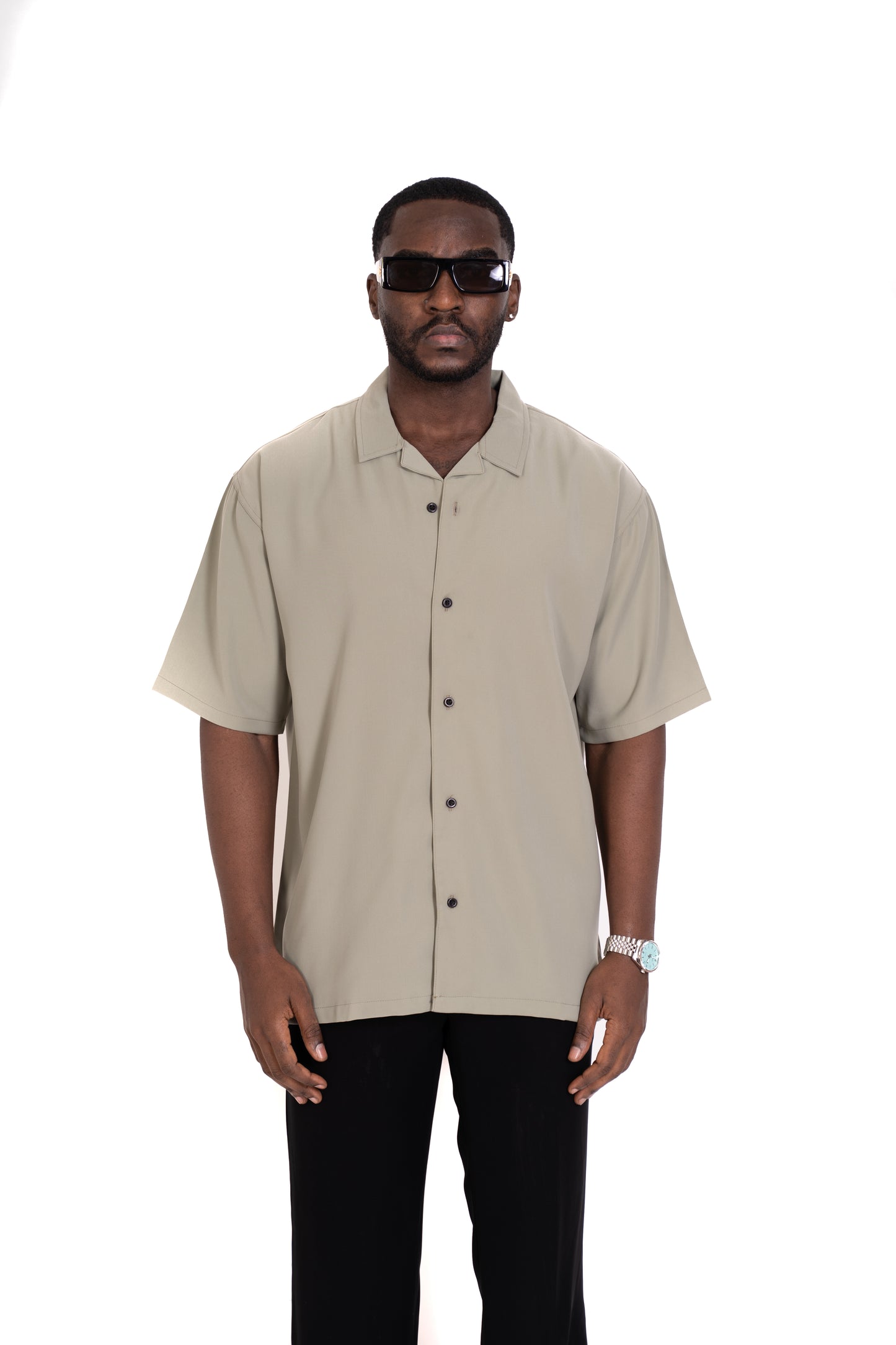 STRADA CLUB Bowling Shirt - Sage Green - STRADA